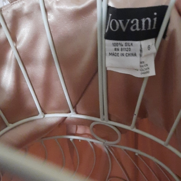 Jovani Floral Lace Chemise in Cream and White - Picture 2 of 12